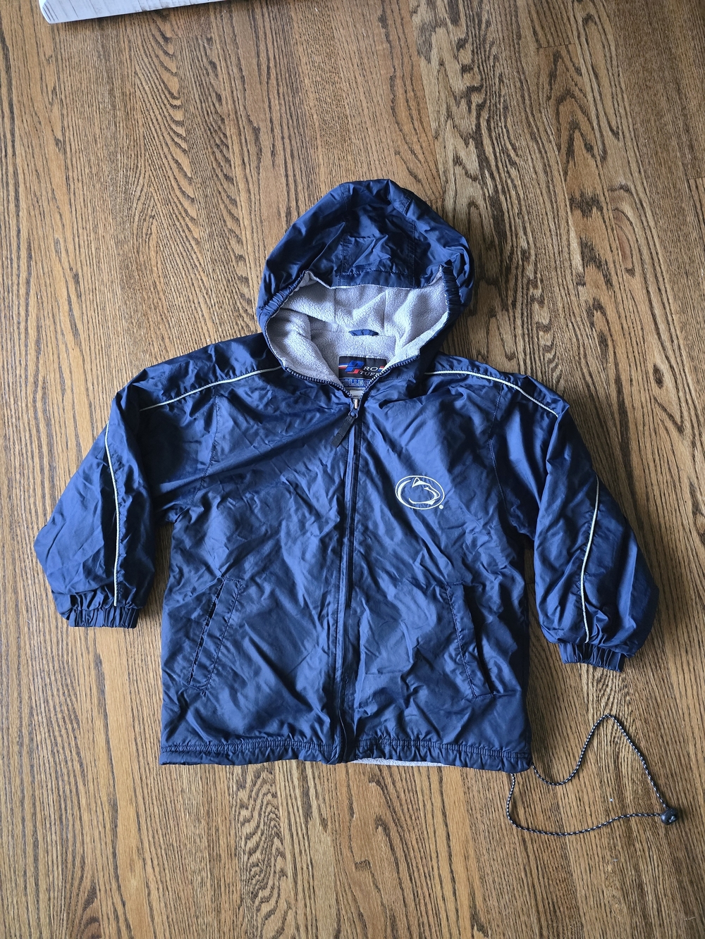 Pro Stuff Collegiate Navy Penn State Windbreaker Jacket Size 8